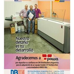 Kodak CTP Achieve 800 and revealing HMDE 860 -Pausa Impresore-